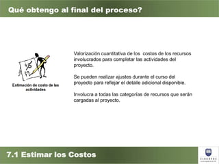Capitulo 6 gestion de costos del proyecto | PPTX