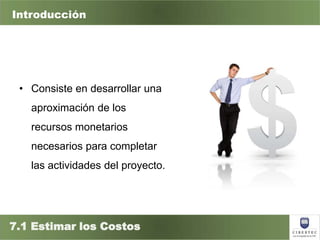Capitulo 6 gestion de costos del proyecto | PPTX