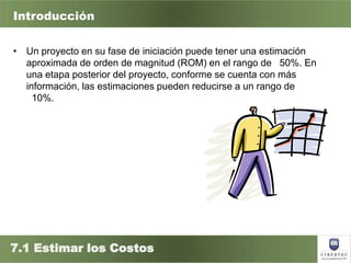 Capitulo 6 gestion de costos del proyecto | PPTX