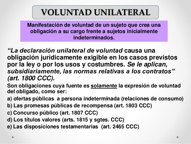 Declaración Unilateral De La Voluntad Ejemplo Ejemplo