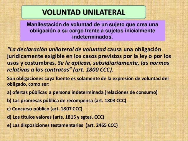 Declaración Unilateral De La Voluntad Ejemplo Ejemplo