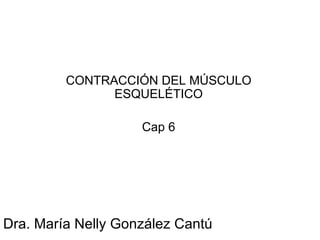 Dra. María Nelly González Cantú CONTRACCIÓN DEL MÚSCULO ESQUELÉTICO Cap 6 