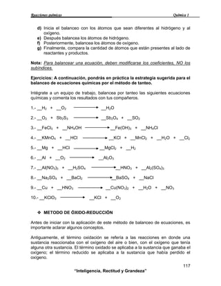 REACCIONES QUÍMICAS