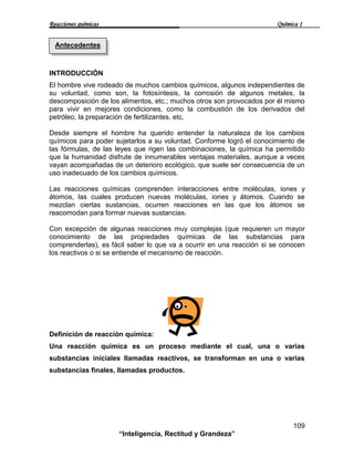 REACCIONES QUÍMICAS