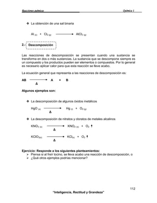 REACCIONES QUÍMICAS