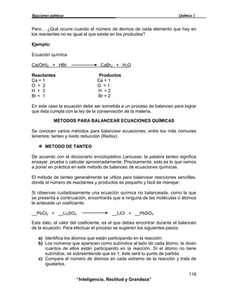 REACCIONES QUÍMICAS