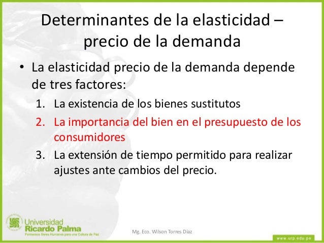 Clase 7 La demanda del mercado. La elasticidad y el