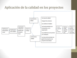 Aplicación de la calidad en los proyectos
 
