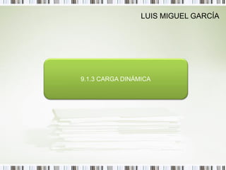 LUIS MIGUEL GARCÍA




9.1.3 CARGA DINÁMICA
 