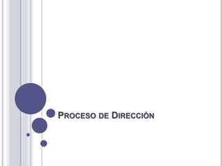 PROCESO DE DIRECCIÓN
 