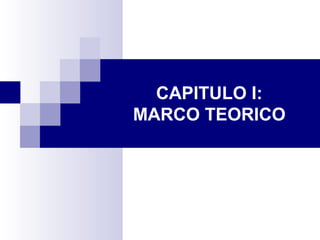 CAPITULO I:
MARCO TEORICO
 