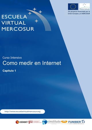 Consorcio Gestor del Proyecto Escuela Virtual Mercosur
Un proyecto financiado por la
Unión Europea y el MERCOSUR
Curso Intensivo
Como medir en Internet
Capítulo 1
 