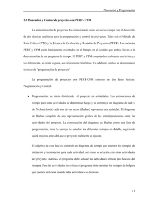 Capitulo ii planeacion y programacion del proyecto - si - | PDF