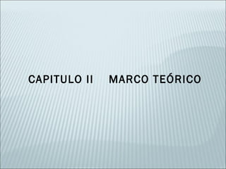  CAPITULO II MARCO TEÓRICO
 