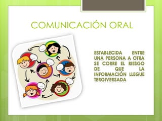 COMUNICACIÓN ORAL 
 