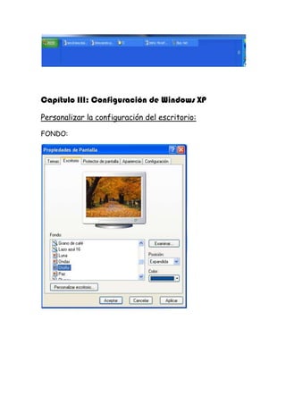 sistema operativo grafico de windows XP