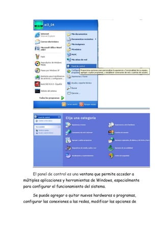 sistema operativo grafico de windows XP
