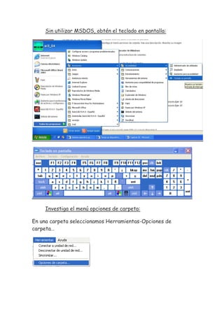 sistema operativo grafico de windows XP