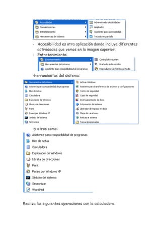 sistema operativo grafico de windows XP