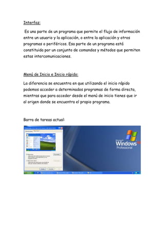 sistema operativo grafico de windows XP