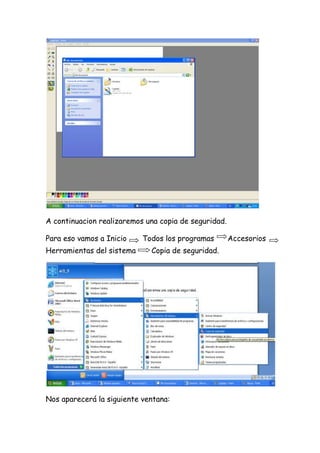 sistema operativo grafico de windows XP