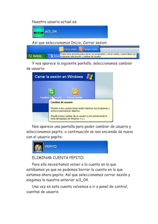 sistema operativo grafico de windows XP