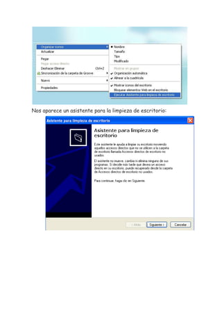 sistema operativo grafico de windows XP