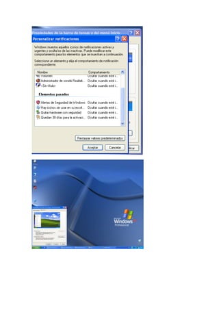 sistema operativo grafico de windows XP