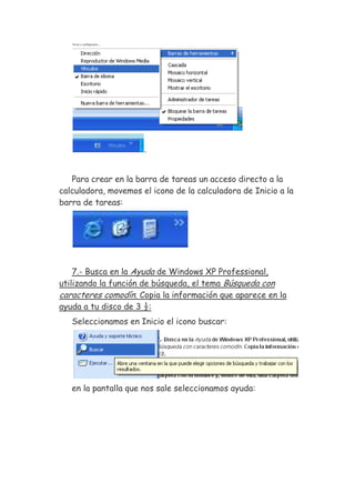 sistema operativo grafico de windows XP