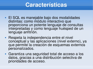 LENGUAJE ESTANDAR SQL | PPTX