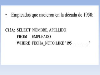 LENGUAJE ESTANDAR SQL | PPTX