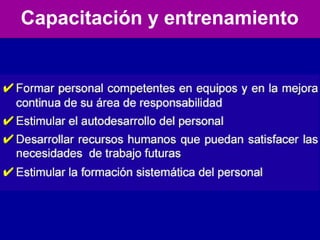 Capacitación y entrenamiento

 