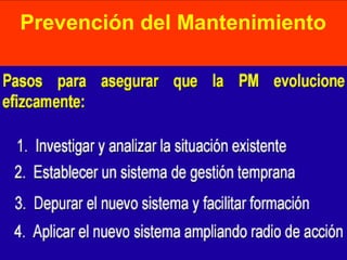 Prevención del Mantenimiento

 