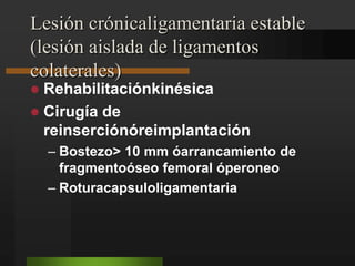 Luxación recidivante de la rotula.