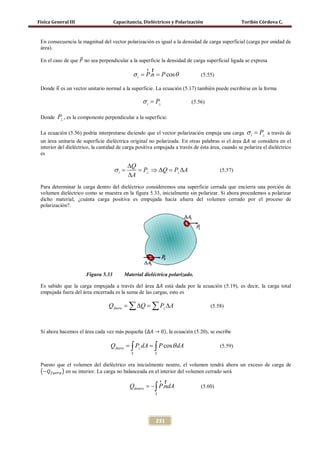 Física General III                   Capacitancia, Dieléctricos y Polarización                    Toribio Córdova C.



 E...