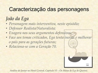 Análise do Jantar no Hotel Central | PPTX