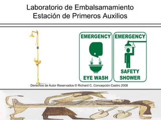 Esto evita que técnicos de restauración puedan llevar a efecto sus funciones sin tener que invadir el área de embalsamamientoDerechos de Autor Reservados © Richard C. Concepción Castro 2008