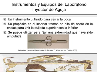  El laboratorio debe estar equipado con un extractor grande y silencioso