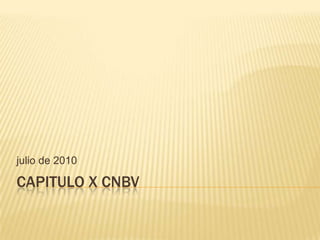 CAPITULO X CNBV julio de 2010 