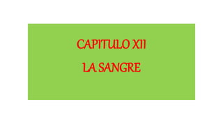 CAPITULO XII
LA SANGRE
 