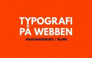 CAP & Design – Typografi på webben