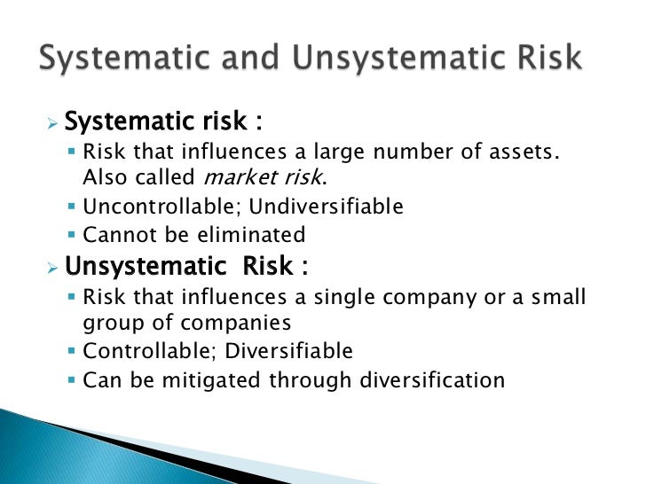Essays diversifiable risks and undiversifiable