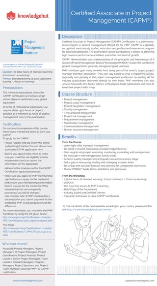 Capm brochure | PDF