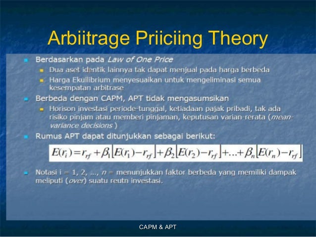 the capital asset pricing model and arbitrage pricing Capital asset pricing model and arbitrage pricing theory in the italian stock market: an empirical study arduino cagnetti∗ abstract the italian stock market (ism) has interesting characteristics. the capital asset pricing model and arbitrage pricing Capital asset pricing model and arbitrage pricing theory in the italian stock market: an empirical study arduino cagnetti∗ abstract the italian stock market (ism) has interesting characteristics.