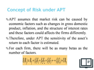 Concept of Risk under APT
63
 