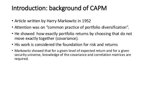 the validity of capital asset pricing This study investigates the empirical validity of capital asset pricing model (capm) developed by sharpe and lintner in the nigerian stock exchange (nse) using monthly stock values of 16 firms from the 20 most capitalized firms in nigeria between the perio. the validity of capital asset pricing This study investigates the empirical validity of capital asset pricing model (capm) developed by sharpe and lintner in the nigerian stock exchange (nse) using monthly stock values of 16 firms from the 20 most capitalized firms in nigeria between the perio.