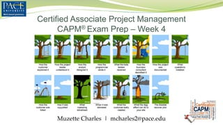 Certified Associate Project Management
CAPM® Exam Prep – Week 4
Muzette Charles | mcharles2@pace.edu
 