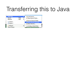 Transferring this to Java
 