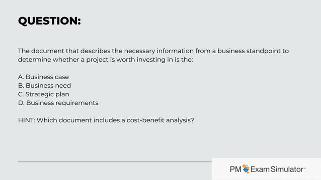 Free CAPM Exam Sample Question of the Week | PDF