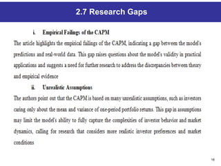 18
2.7 Research Gaps
 